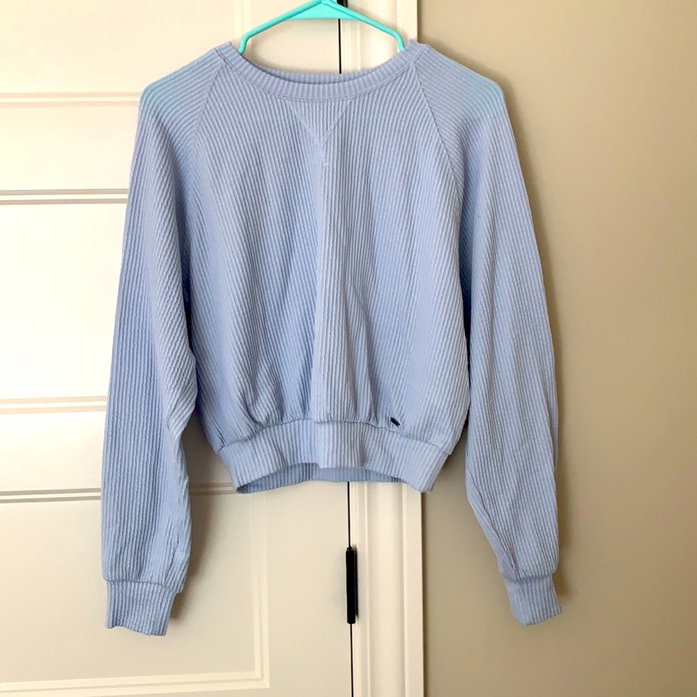 Hollister, crop top crew, blue, women’s xs, new